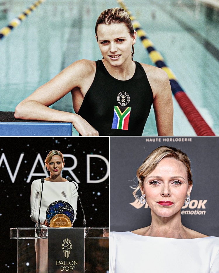 摩納哥夏琳王妃優(yōu)雅白裙亮相金球頒獎(jiǎng)禮，曾是南非女子游泳冠軍