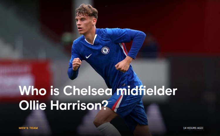藍軍官網(wǎng)介紹18歲球員哈里森：傳控型中場，在U17、U18擔任隊長
