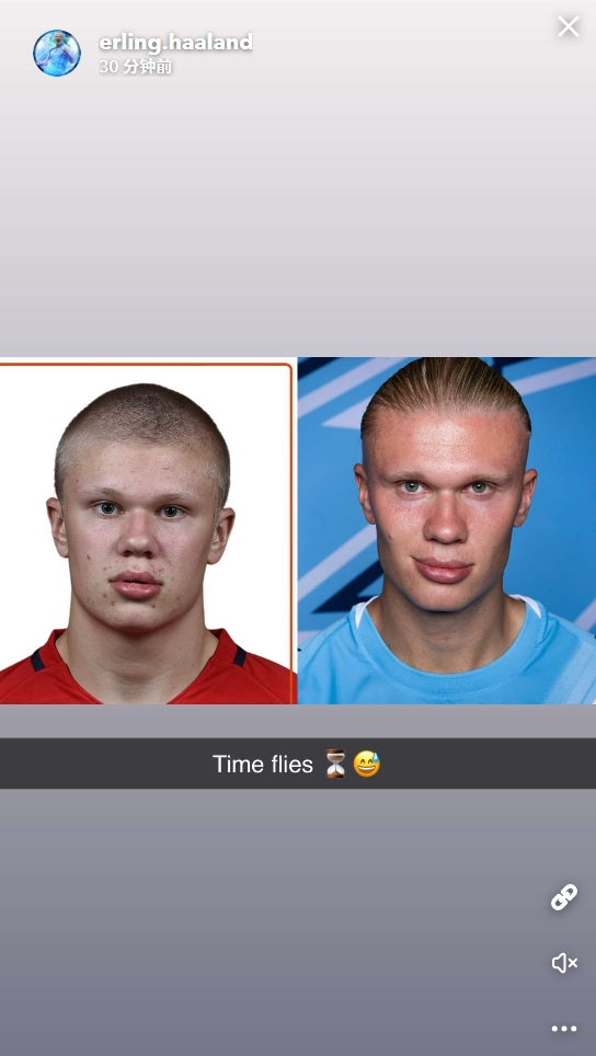 少了青澀，多了霸氣！哈蘭德曬U17歐洲杯照片：光陰似箭???