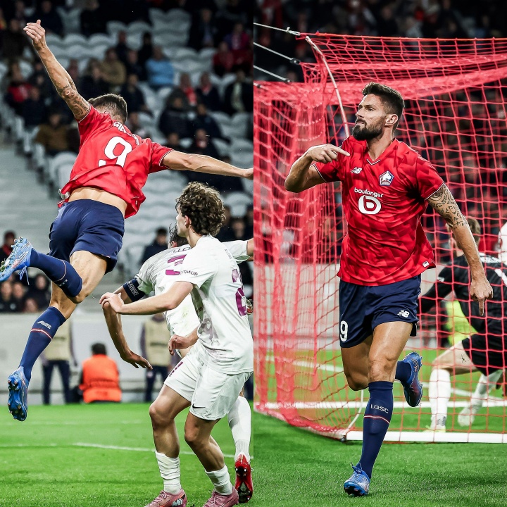 飛翔的大吉魯??吉魯高高躍起頭球制勝，近39歲高齡回歐洲5場3球