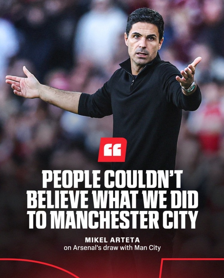 塔帥言論遭群嘲：瘋了吧，槍手慶祝平局？這樣的心態(tài)什么也贏不了