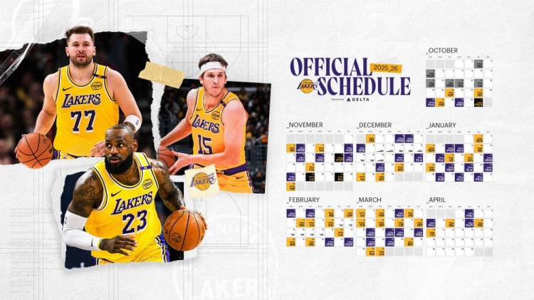 湖人官推曬湖人賽程壁紙：更新下手機屏幕吧 新賽季即將到來