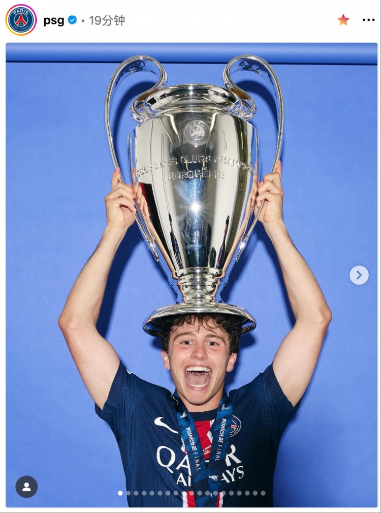 巴黎社媒祝內(nèi)維斯21歲生日快樂??，球員在今年金球評選中排名19