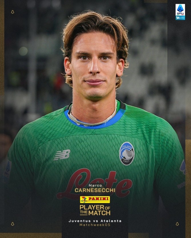 貢獻(xiàn)多達(dá)9次撲救，亞特蘭大門將卡內(nèi)塞基當(dāng)選戰(zhàn)平尤文全場最佳