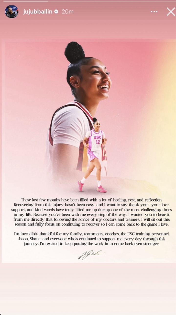 3月前交叉韌帶撕裂！27年WNBA狀元大熱朱朱-沃特金斯自宣賽季報銷