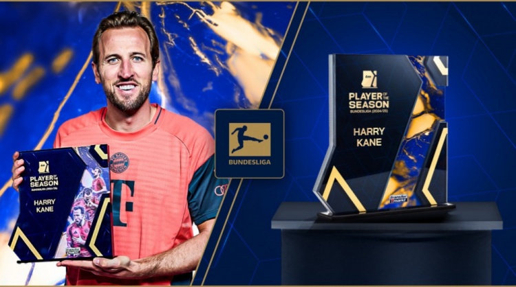 26球10助！官方：凱恩當(dāng)選2024/25賽季德轉(zhuǎn)用戶評(píng)選德甲最佳球員