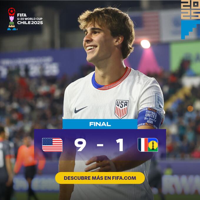 殘暴！世青賽美國9-1取開門紅，克雷馬斯基半場上演3球1助！