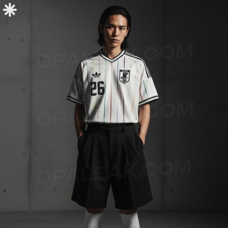阿迪達斯出品！日本國家隊2026世界杯客場球衣諜照：袖口純黑設計