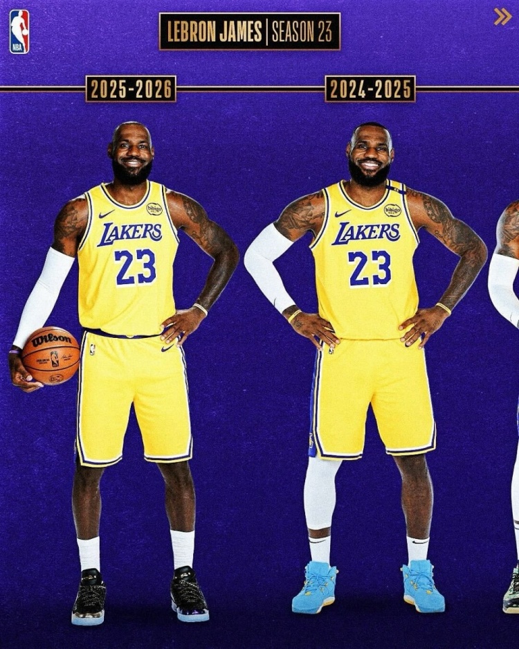 從青澀少年→四旬老漢！NBA官方曬詹姆斯23個媒體日變化