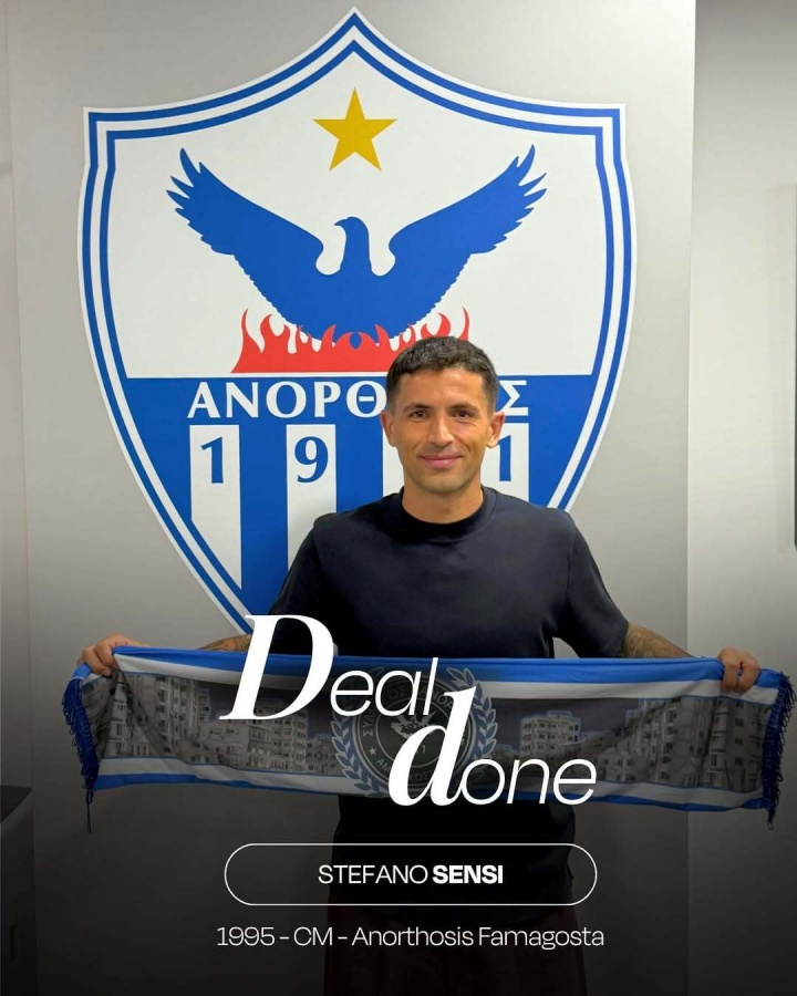 30歲國(guó)米舊將森西赴塞浦路斯，自由身加盟阿諾索西斯