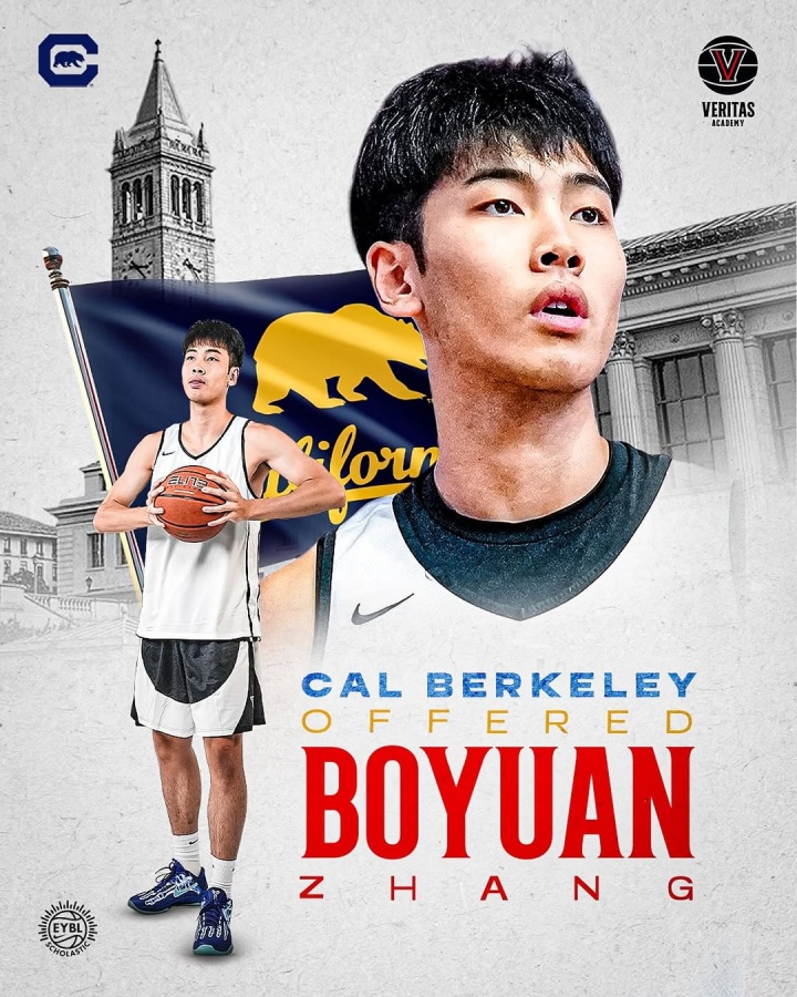 第3個了！旅美新星張博源收到NCAA加州大學伯克利分校的offer